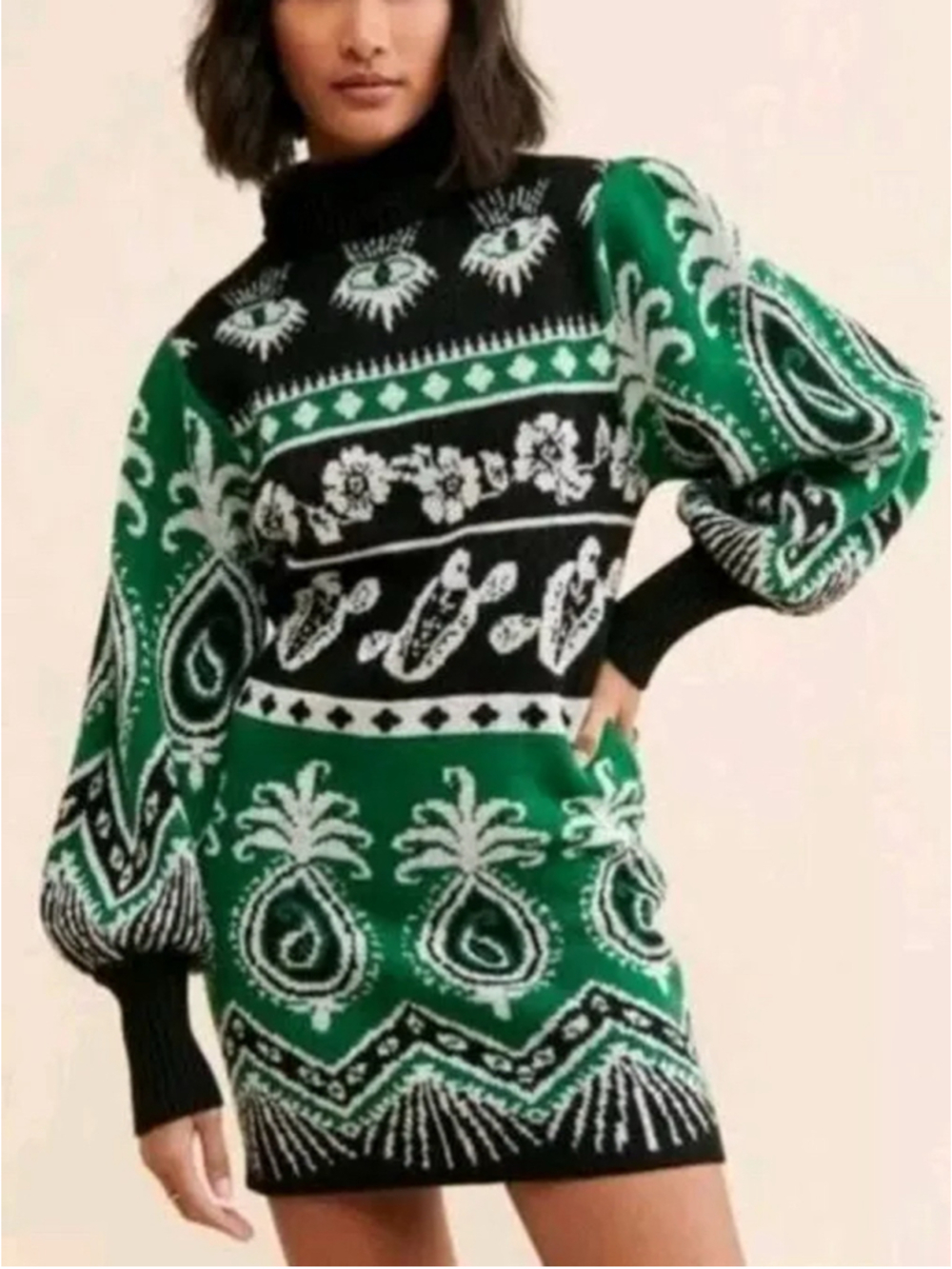 FARM Rio Mystic Scarf Sweater Dress Women’s Size M